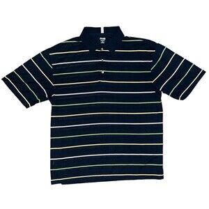 Ping Polo Shirt Mens Size XL Navy Stripes Short Sleeve Performance Dynamics